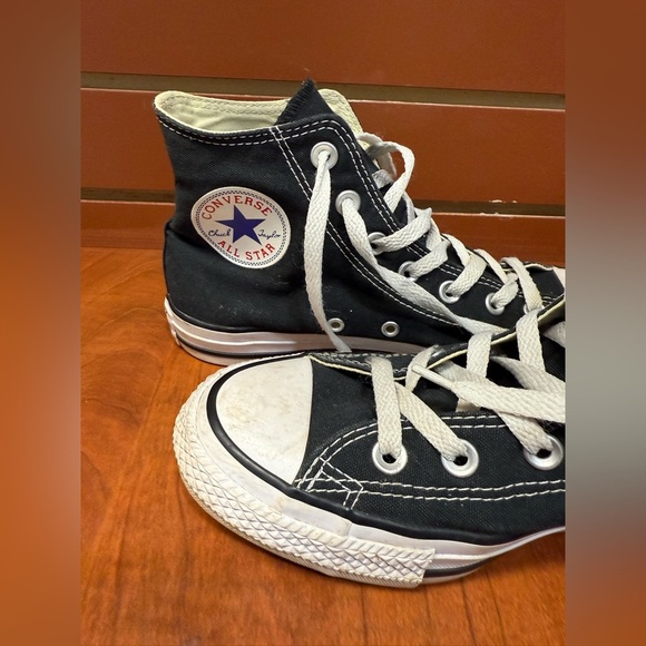 Converse Black and White High-Top Sneakers - Picture 3 of 10